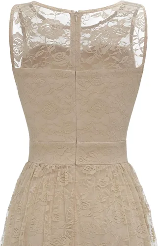 Vista 8 de Wedtrend - Vestido largo de dama de honor con encaje floral para mujer