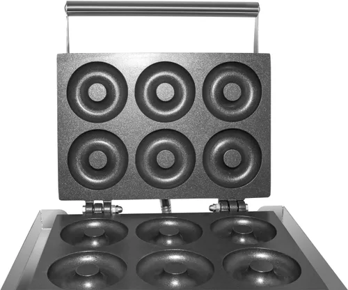 Vista 5 de GorillaRock Mini Donut Maker Máquina eléctrica para hacer donas 110 V (6 redondas)