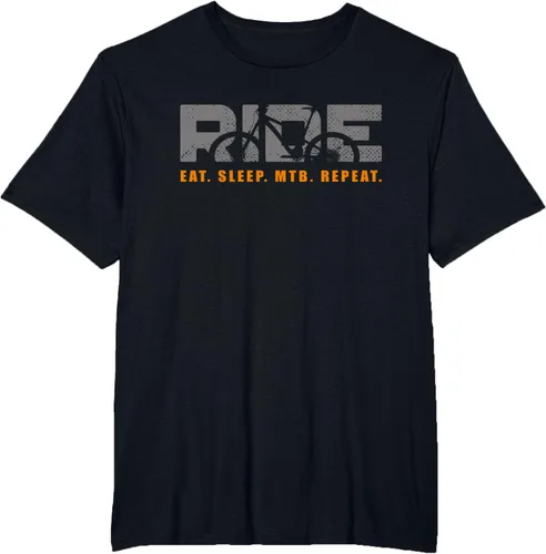 Vista 43 de Bicicleta de montaña - Camiseta MTB vintage Negro