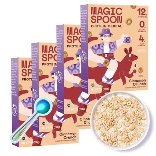Vista 8 de Cereal Magic Spoon - Cereales Altos en Proteínas - Snacks Sin Azúcar y Comida para el Desayuno - Cereal Sin Granos y Sin Gluten - Snacks Saludables