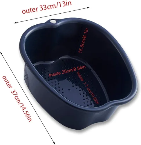 Vista 2 de AXLOFO® Cuenca de baño para remojar pies, bañera grande de plástico para remojar pies, cubo de baño para masajes de pies, ideal para quitar la piel