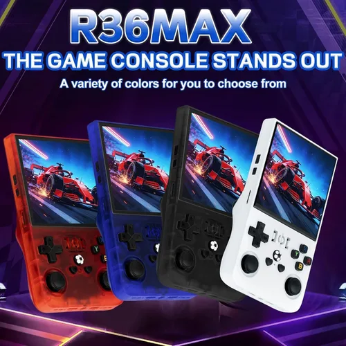 Vista 9 de R36MAX - Consola de juegos portátil – Compatible con más de 22000 juegos clásicos, tarjeta TF de 128 G, consola portátil con pantalla de 4.0