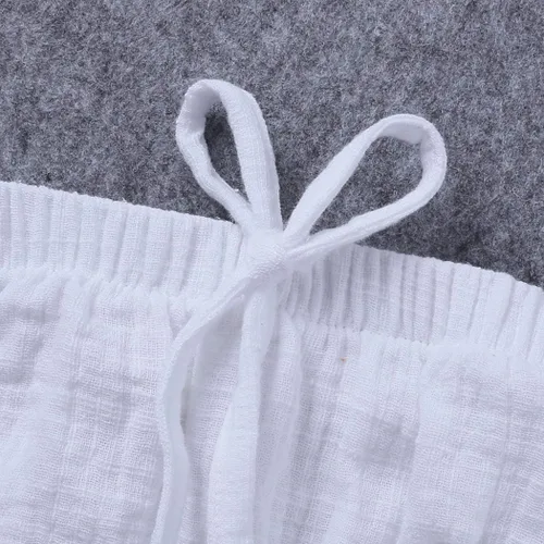 Vista 5 de MYGBCPJS Conjunto de 2 piezas de camiseta + pantalones cortos de algodón para bebés y niñas