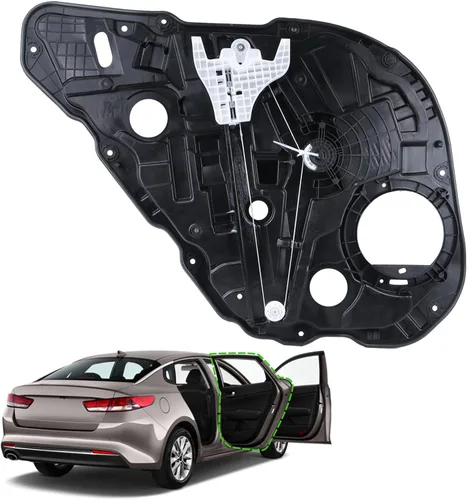 Vista 8 de Elevalunas eléctrico delantero izquierdo del lado del conductor con panel sin motor compatible para KIA Optima 82471-D4000 2016-2021 Frente