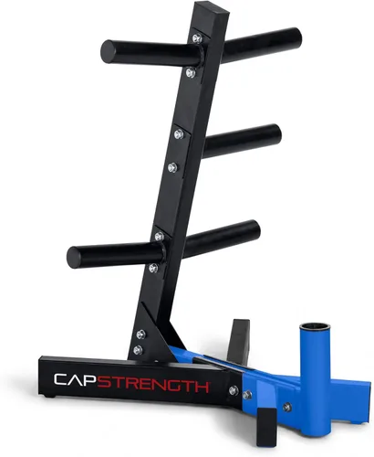 Vista 11 de CAP Barbell Estante de almacenamiento para árbol de placas olímpicas, varios