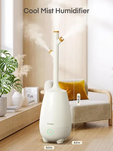 Vista 8 de Humidificadores para dormitorio, habitación grande, hogar, 5 L, humidificador de llenado superior silencioso de niebla fría con difusor de aceite
