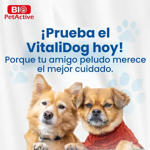 Vista 7 de Bio PetActive VitaliDOG Multivitamínico masticables para perros con biotina, vitaminas A E complejo B y aminoácidos, apoya la piel sana, el pelaje