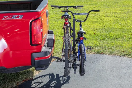 Vista 8 de Rockland - Portabicicletas para 2 bicicletas de neumáticos anchos 2.5", apto para vehículos con enganche receptor 1.25 y 2", soporta 80 libras