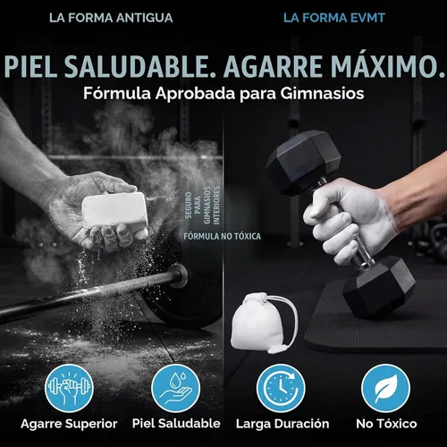 Vista 2 de EVMT Brands Liquid Chalk, Mess Free Gym Chalk for Weightlifting, Gymnastics, Rock Climbing, Dancing. Sweat Resistant and Long Lasting for Stronger