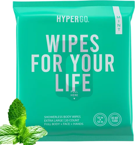 Vista 18 de Toallitas corporales HyperGo XL para mujeres y hombres – 30.5 cm x 30.5 cm Toallitas de limpieza corporal completas sin enjuague, 20