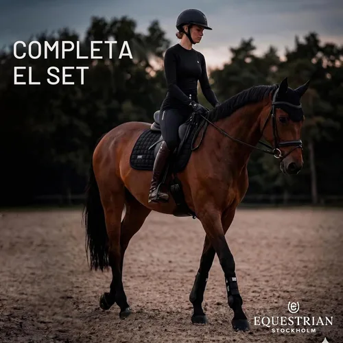 Vista 6 de Equestrian Stockholm Horse Brushing Boots, 3D Mesh Black