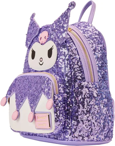 Vista 2 de Loungefly Mini mochila Sanrio Sequin Kuromi, Multi, Mini mochila