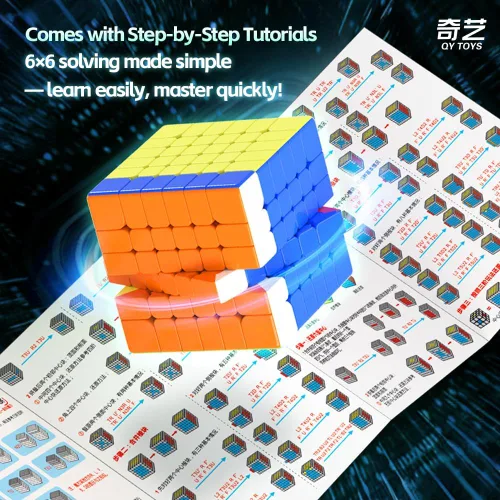 Vista 5 de LiangCuber QY Qifan S 6x6 Speed Cube Sin Pegatinas QiFan S2 Cubo Mágico 6x6x6 Cubos de Rompecabezas Juguete