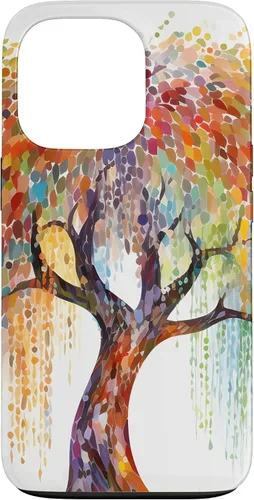 Vista 10 de Weeping Willow Tree Colorful Mosaic Case for iPhone 17