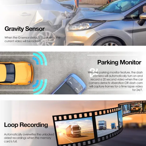 Vista 7 de RexingUSA V1-4K Ultra HD GPS Dash Cam 2.4" LCD, Wi-Fi, gran angular de 170°, sensor G, WDR, grabación en bucle, supercondensador, aplicación móvil