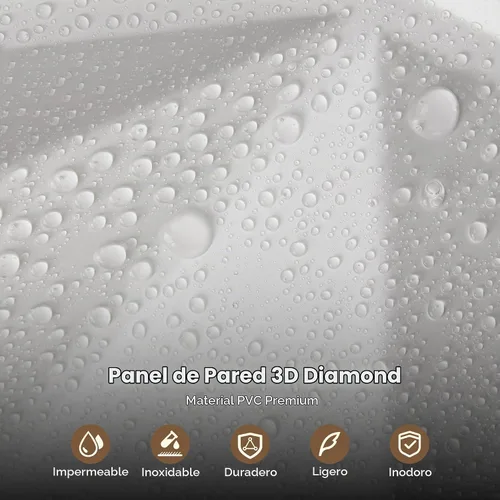 Vista 4 de INMOZATA Los paneles de pared 3D, los paneles de pared texturizados B blanco