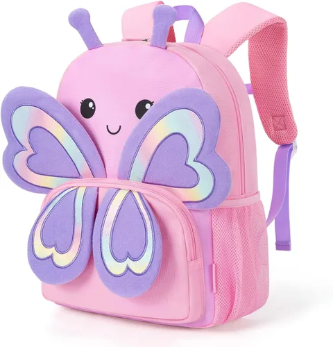 Vista 13 de mommore Mochila de pana para niños y niñas de 2 a 4 años, mochilas de preescolar para jardín de infantes – 13 pulgadas de alto, bonita mochila
