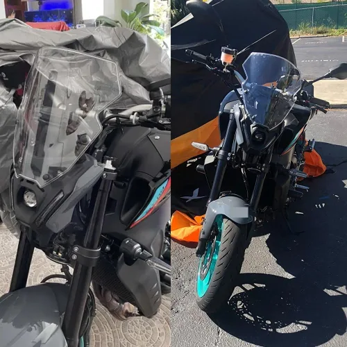 Vista 7 de Deflectores de viento para Yam & aha FZ09 MT09 Parabrisas de motocicleta parabrisas parabrisas parabrisas carenado FZ-09 FZ MT 09 MT-09 SP 2021 2022