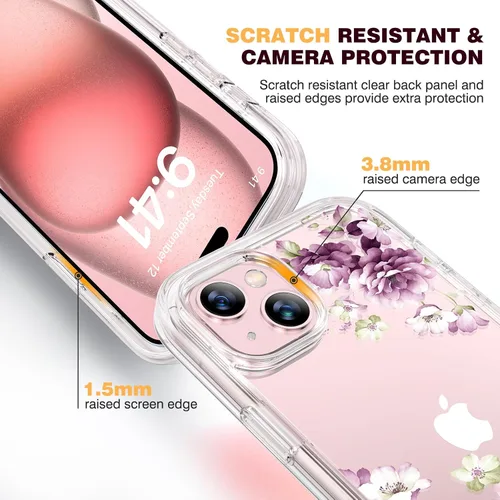 Vista 1027 de DIACLARA - Funda transparente compatible con iPhone XR 6.1 pulgadas 2018