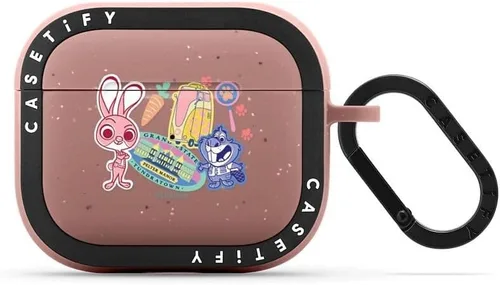 Vista 47 de CASETiFY AirPods Pro (1ª/2ª Gen) Estuche Bounce con Anillo [Colaboración Frozen] - Copo de Nieve de Anna - Taupe Mate