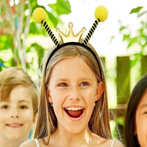 Vista 3 de CHILTINA Diadema de abeja, antena de abeja, banda para el pelo, aro para el cabello, accesorio