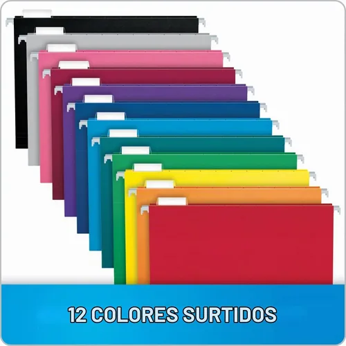 Vista 2 de Pendaflex Carpetas colgantes de colores tamaño carta, paquete de 50