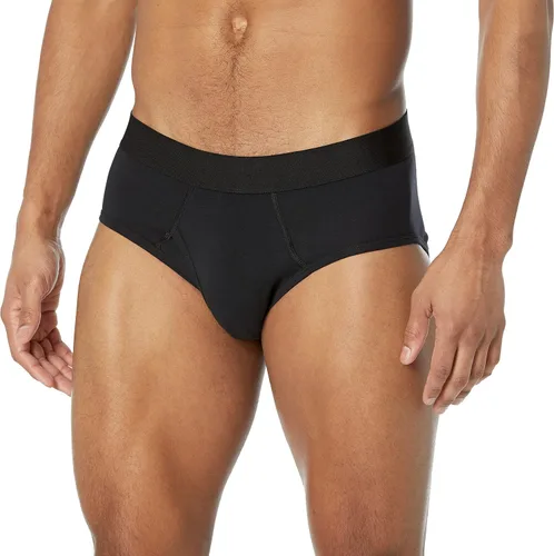 Vista 2 de Amazon Essentials Men's Breathable Cotton Jersey Briefs, Pack of 7 Negro