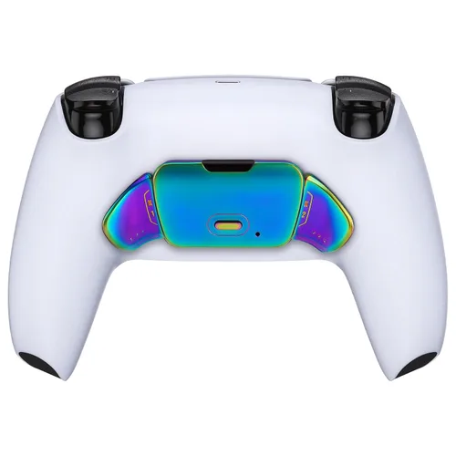 Vista 5 de Metallic Rainbow Aura Blue & Purple Real Metal Buttons (RMB) Version K1 K2 Buttons Housing & Remap PCB Board for PS5 Controller eXtremeRate Rise