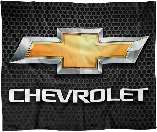 Vista 5 de LOGOVISION Manta Chevy de 36 x 58 pulgadas, manta de forro polar cromado con pajarita