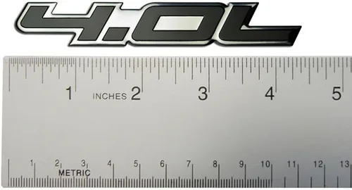 Vista 2 de Placa de identificación con emblema de aluminio real en relieve negro sobre plata altamente pulida, compatible con Chrysler Dodge Ford Jeep