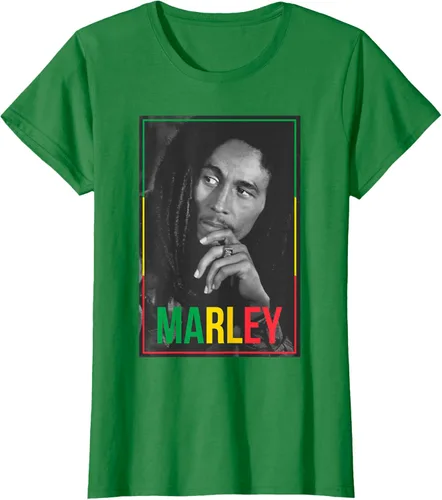 Vista 36 de Camiseta blanca oficial de Bob Marley Photo S Negro