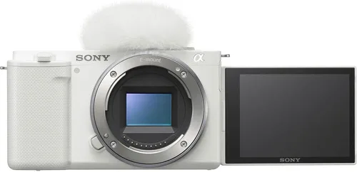 Vista 4 de Sony ZV-E10 Cámara sin espejo (cuerpo, blanco) (ILCZV-E10/W) + tarjeta de memoria de 64 GB + bolsa + lector de tarjetas + cable HDMI + trípode