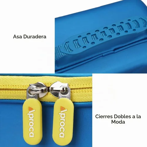 Vista 3 de Aproca - Funda para nevera LeapFrog Phonics, juego de letras magnéticas Cremallera azul-amarilla