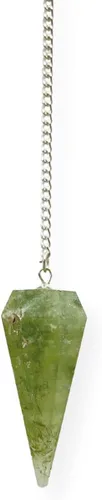 Vista 14 de WholesaleGemShop Péndulo facetado de cristal de piedras preciosas naturales