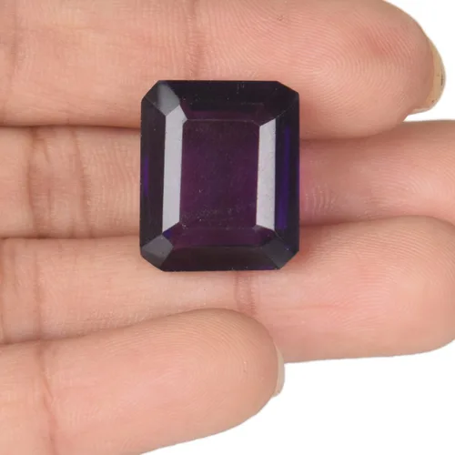 Vista 5 de GEMHUB Tamaño colgante Amatista violeta 19.50 Ct Amatista translúcida Corte Esmeralda Violeta Amatista Piedra preciosa, Gema, Amatista violeta
