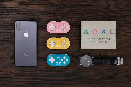 Vista 6 de Nargos 8Bitdo Zero 2 Bluetooth Llavero Mini Controlador para Nintendo Switch, Windows, Android y macOS (Edición Rosa)