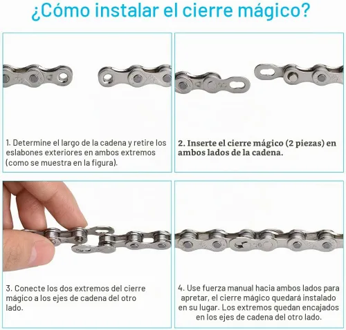 Vista 7 de Kit de herramientas de reparación de cadena de bicicleta con alicates de enlace, divisor de cadena y 6 pares de eslabones perdidos para cadenas