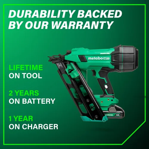 Vista 12 de Metabo HPT Kit de Clavadora de Marcos Inalámbrica MultiVolt de 18V de 30° con Cinta de Papel, Clavadora de Marcos de 3-1/2", Herramienta Eléctrica