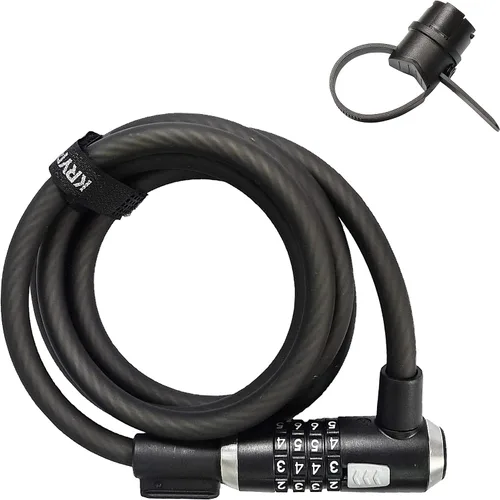 Vista 7 de Kryptonite KryptoFlex - Cable de bloqueo de bicicleta, 2 pies, 6 pies, 10 pies de largo, 0.472 in de grosor, cable de acero trenzado resistente