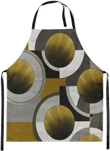 Vista 20 de Castle Fairy Delantal de cocina geométrico en espiral, moderno delantal impermeable con rayas simples para adultos (sin bolsillo), 31 x 26 pulgadas
