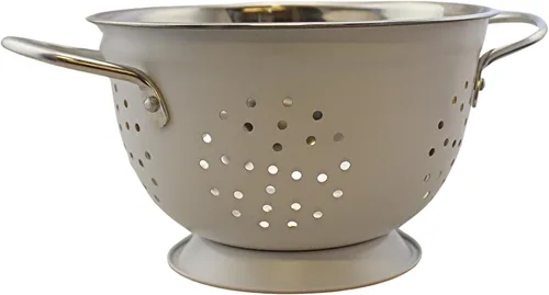 Vista 2 de Colador de cocina de acero inoxidable, un colador de pasta, cuenco de enjuague de frutas y verduras, y esencial de cocina multiusos en tamaño de 3