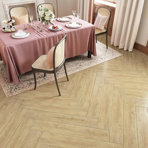 Vista 3 de Azulejo de suelo autoadhesivo de 6 x 35 pulgadas, tablones de madera autoadhesivos para baño, cocina, calcomanías de suelo, azulejos de vinilo