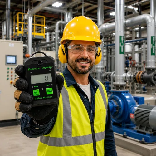 Vista 2 de Inspector CO - Monitor de monóxido de carbono con alertas visuales y audibles, resistente al agua