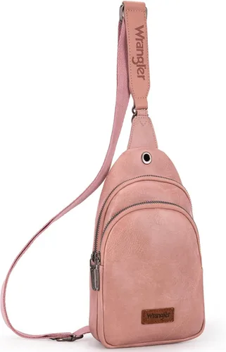 Vista 23 de Wrangler Bolso bandolera pequeño para mujer, bolsos cruzados de cuero *Clásico-marrón