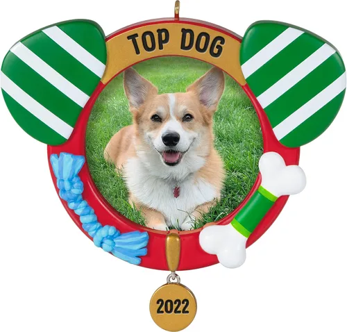 Vista 7 de Hallmark Keepsake - Adorno navideño 2023, marco de foto de perrito en la ventana, regalos con foto de mascotas