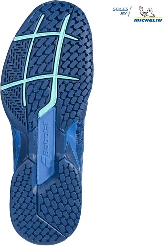 Vista 3 de Babolat Propulse Blast All Court Tennis Shoes Dark Blue Viridian, M US Men