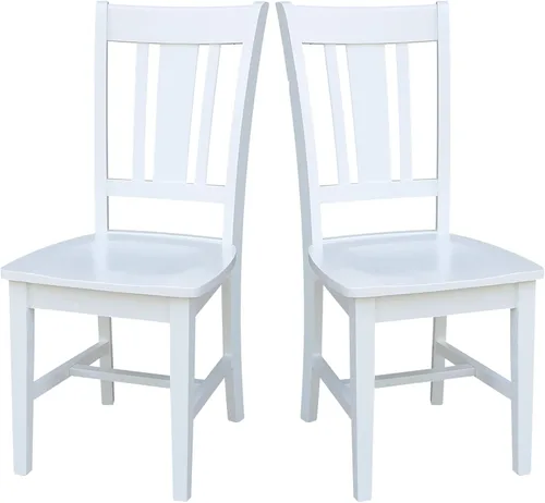 Vista 11 de International Concepts - Juego de dos sillas de comedor San Remo Splatback, color blanco