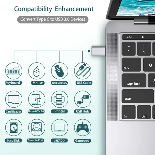 Vista 6 de Compatible con MacBook Air de 15 pulgadas M2 M3 versión 2023 2024, funda rígida de plástico, funda de teclado y protector de pantalla y adaptador