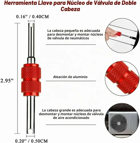 Vista 6 de Diking R134A R12 A/C HVAC Herramienta de extracción de núcleo de válvula Schrader para aire acondicionado (herramienta de extracción)