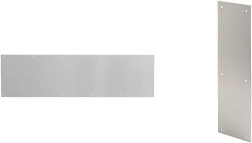 Vista 6 de Prime-Line Placa de aluminio para puerta (10 x 34 pulgadas) y placa de empuje de puerta (4 x 16 pulgadas)